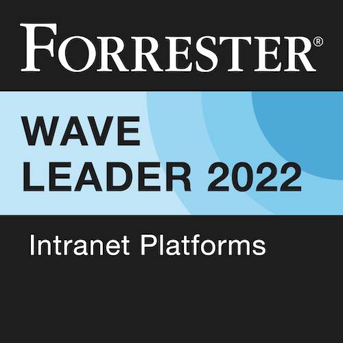 Forrester Wave Leader 2022 Intranet Platforms Badge