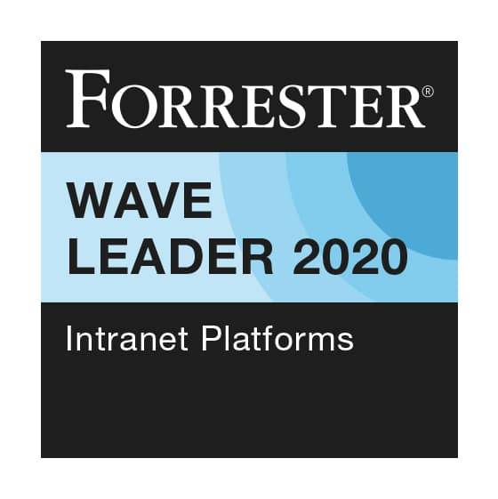 Forrester Wave Intranet Platform 2020 Leader Badge