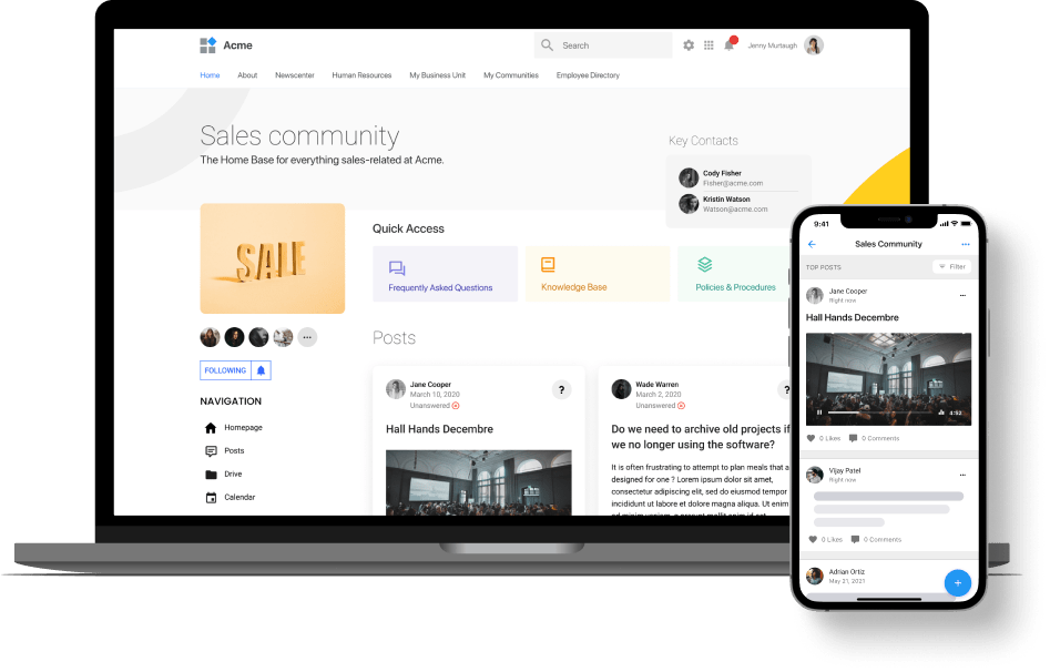 Sales Community - Google Currents Alternative with LumApps