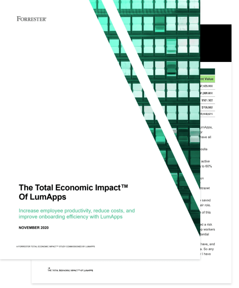 The Total Economie Impact of LumApps (Forrester)