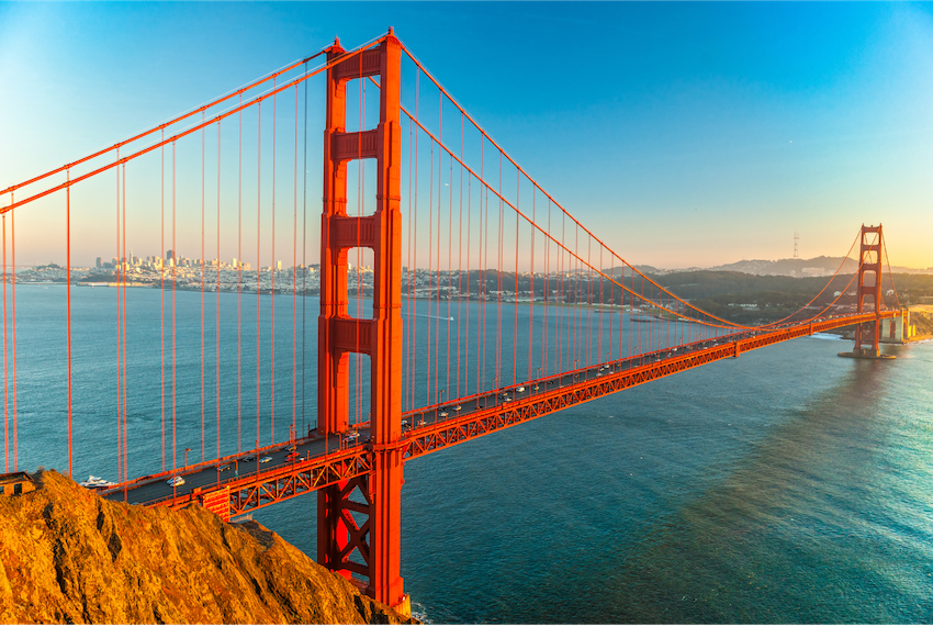 image of golden gate bridge in San Francisco, California to represent the upcoming Workday Rising HR Technology Conference held in San Francisco in September 2023